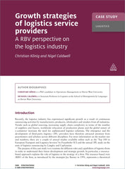 Case Study: Growth Strategies of Logistics Service Providers 1st Edition An RBV Perspective on Logistics Outsourcing